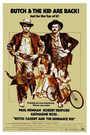 Butch Cassidy And The Sundance Kid Metal Movie Poster 8in x 12in
