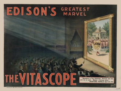 Vitascope poster edison's greatest marvel for sale cheap United States USA
