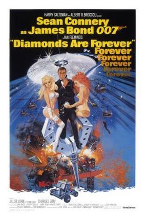 Diamonds Are Forever Poster James Bond 24x36