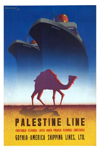 Palestine Line Travel poster Steamship Advertising for sale cheap United States USA