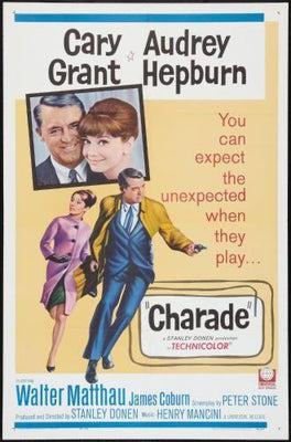 Charade Metal Movie Poster 8in x 12in