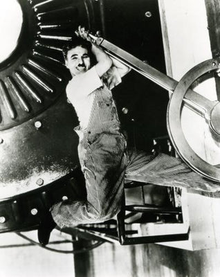 Charlie Chaplin Metal Print 8in x 12in