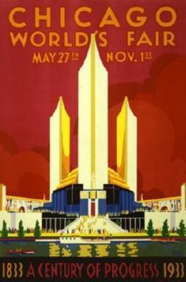 Chicago Worlds Fair Art poster 24in x 36in for sale cheap United States USA