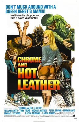 Chrome And Hot Leather movie poster Sign 8in x 12in