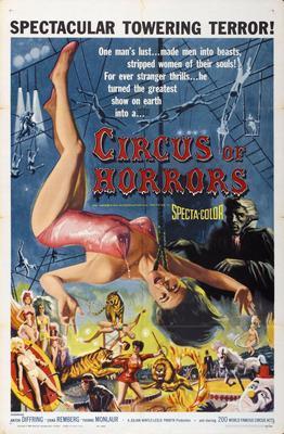 Circus Of Horrors movie poster Metal Print 8in x 12in