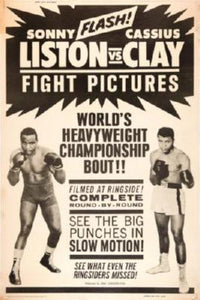 Cassius Clay Sonny Liston Fight Poster 16"x24" On Sale The Poster Depot