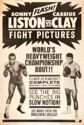 Cassius Clay Sonny Liston Fight Poster 11x17 | The Poster Depot The Poster Depot