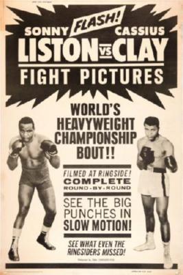 Cassius Clay Sonny Liston Fight poster 27x40| theposterdepot.com