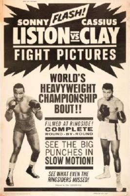 Cassius Clay Sonny Liston Fight poster for sale cheap United States USA