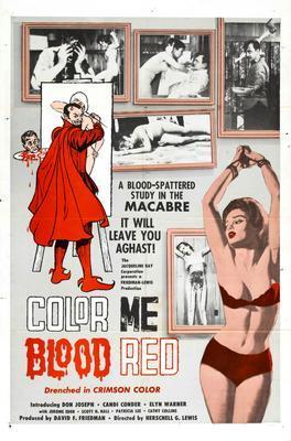 Color Me Blood Red Movie Poster Metal Poster Choose Style The Poster Depot