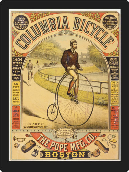 Columbia Bicycle Ad Replica Art poster for sale cheap United States USA