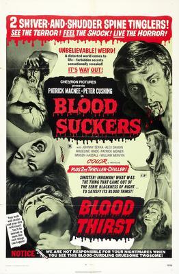 Bloodsuckers Double Feature Metal Movie Poster 8in x 12in