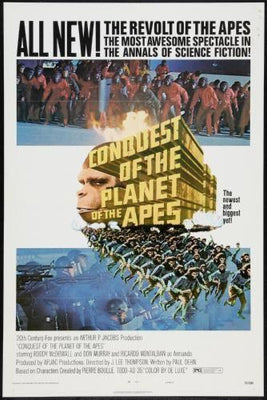 Conquest Of The Planet Of The Apes Metal Movie Poster 8in x 12in