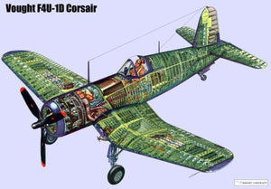 Corsair Airplane Cutaway poster 27x40| theposterdepot.com