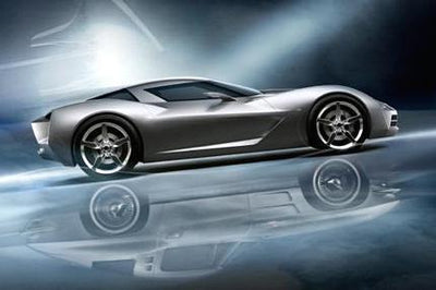 Corvette Stingray Concept poster tin Metal Print Wall Art