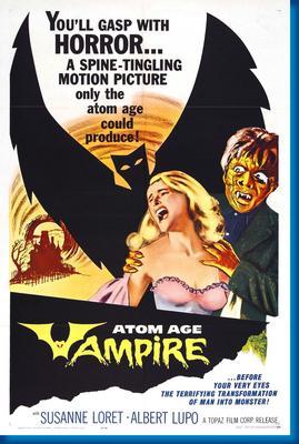 Atom Age Vampire movie poster Sign 8in x 12in