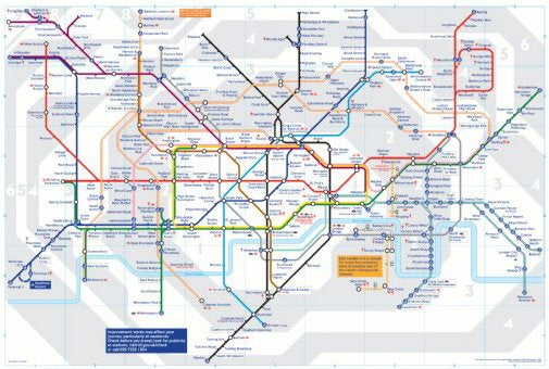 London Tube Underground Map 01 24x36