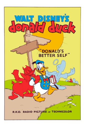 Donald Duck poster Donalds Better Self for sale cheap United States USA