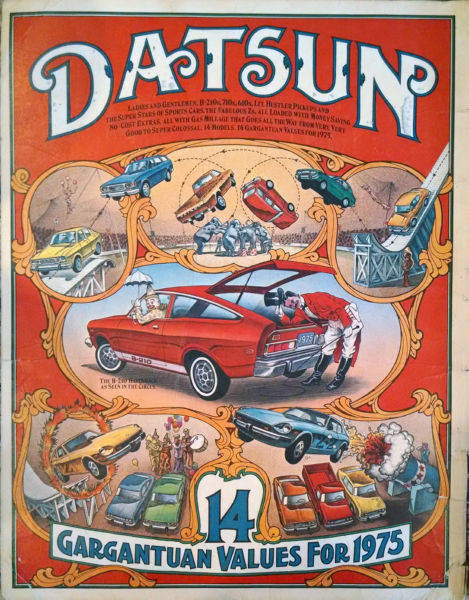 Datsun Circus Ad 1975 Replica 11x17 poster for sale cheap United States USA