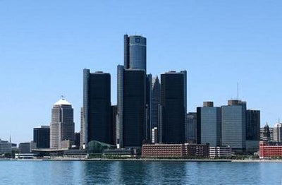 Detroit Skyline 11x17 poster for sale cheap United States USA