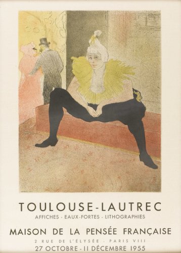 Toulouse Lautrec Exhibition poster for sale cheap United States USA
