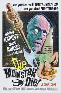 Die Monster Die movie poster Sign 8in x 12in