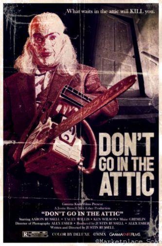 Dont Go In Attic movie poster Sign 8in x 12in