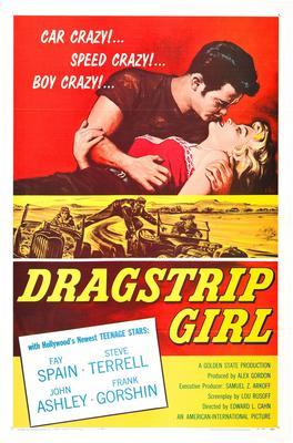 Dragstrip Girl Metal Movie Poster 8in x 12in