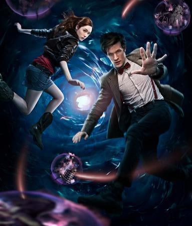 Matt Smith Karen Gillan Dr. Who Time Travellers poster tin sign Wall Art