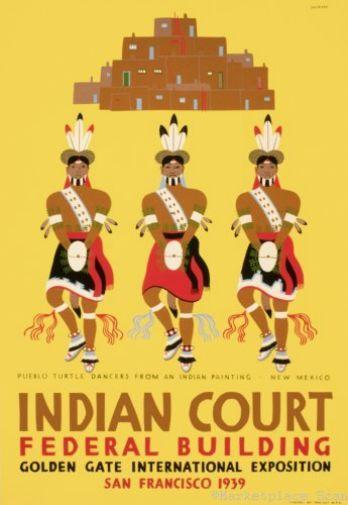 Wpa Indian Court poster The Poster Depot