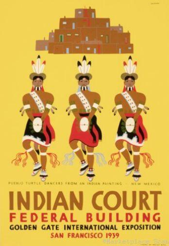 Wpa Indian Court Poster 16x24