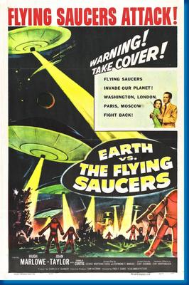 (24inx36in ) Earth Vs Flying Saucers poster