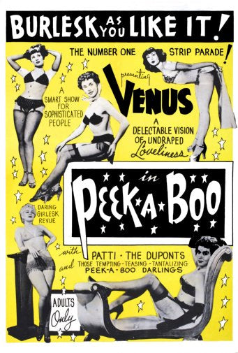 Peekaboo 1953 Burlesque Poster 24x36
