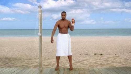 Isaiah Mustafa Poster Old Spice Towel Beach Sexy 24in x36in