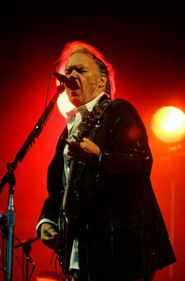 Neil Young Poster singing on stage 24x36 The Poster Depot
