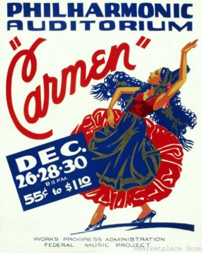 Wpa Carmen poster for sale cheap United States USA