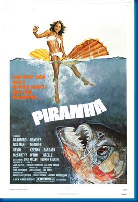 Piranha Metal Movie Poster 8in x 12in