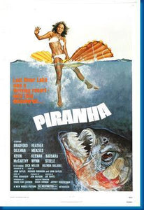 Piranha movie poster Sign 8in x 12in