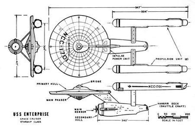 Enterprise Blue Print Metal Print 8in x 12in The Poster Depot