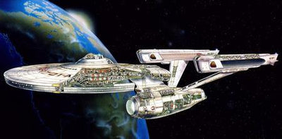 Starship Enterprise Cutaway Diagram Poster 27inx40in Star Trek The Poster Depot