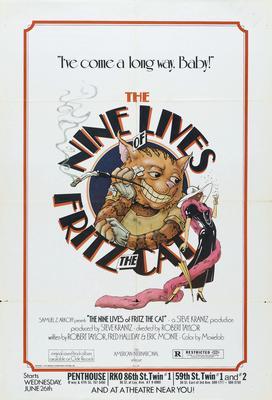 Nine Lives Of Fritz The Cat movie poster Sign 8in x 12in