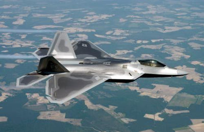 F22 In Flight Photo Sign 8in x 12in