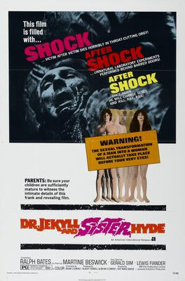 Dr. Jekyll And Sister Hyde poster for sale cheap United States USA