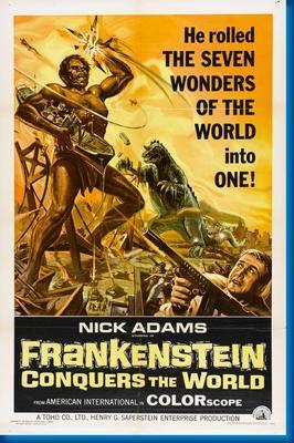 Frankenstein Conquers The World movie poster Metal Print 8in x 12in