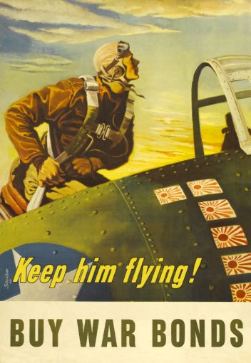 War Bonds Poster Keep Him Flying 24inx36in 