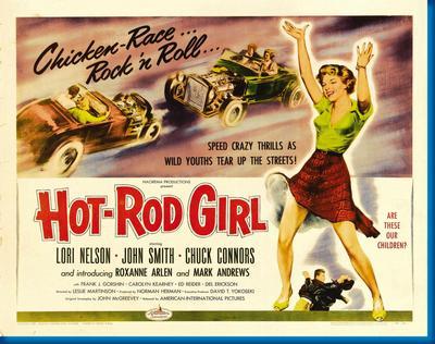 Hot Rod Girl Metal Movie Poster 8in x 12in