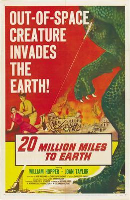 20 Million Miles To Earth movie poster Sign 8in x 12in