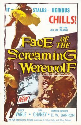 Face Of The Screaming Werewolf movie poster Sign 8in x 12in