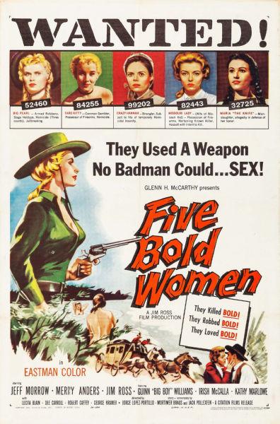 Movie Posters, five bold women