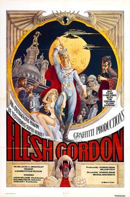Flesh Gordon Metal Movie Poster 8in x 12in